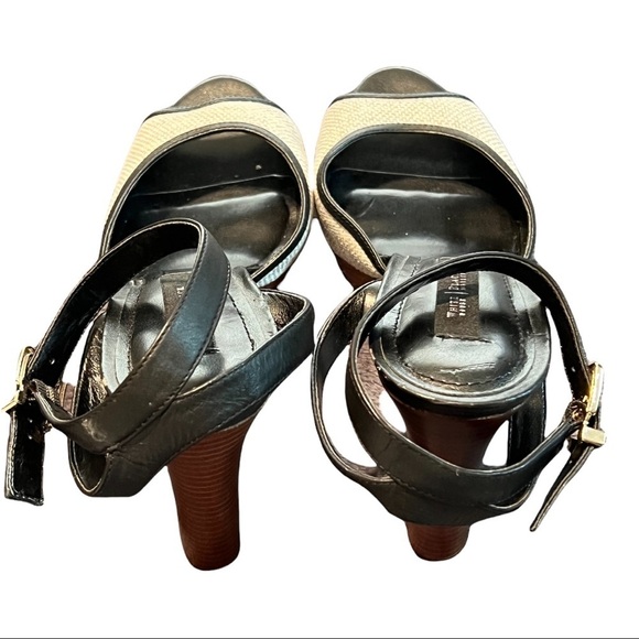 White House Black Market Celina 4.5”Heel Textured Open Toe Platform Sandal 9.5M - Picture 4 of 11